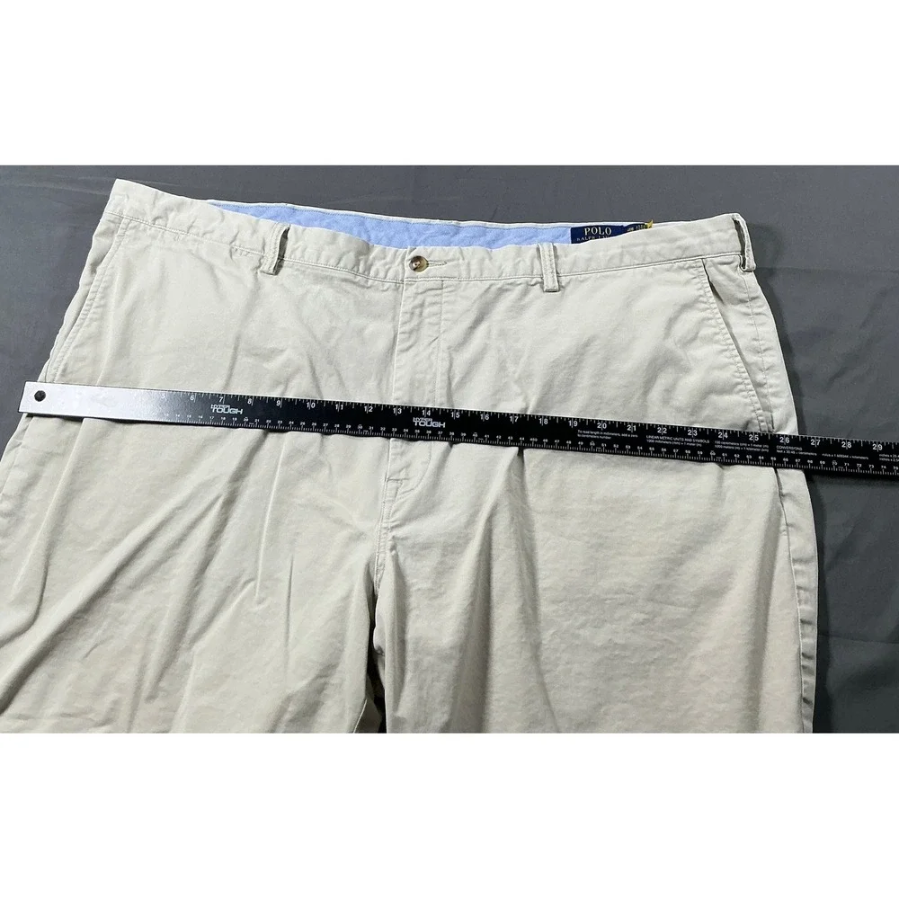 Polo Ralph Lauren Mens 48 Big Khaki Tan Stretch Classic Chino Shorts 9.5 Inseam